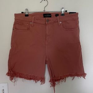 Lucky brand rose denim shorts with frayed hem